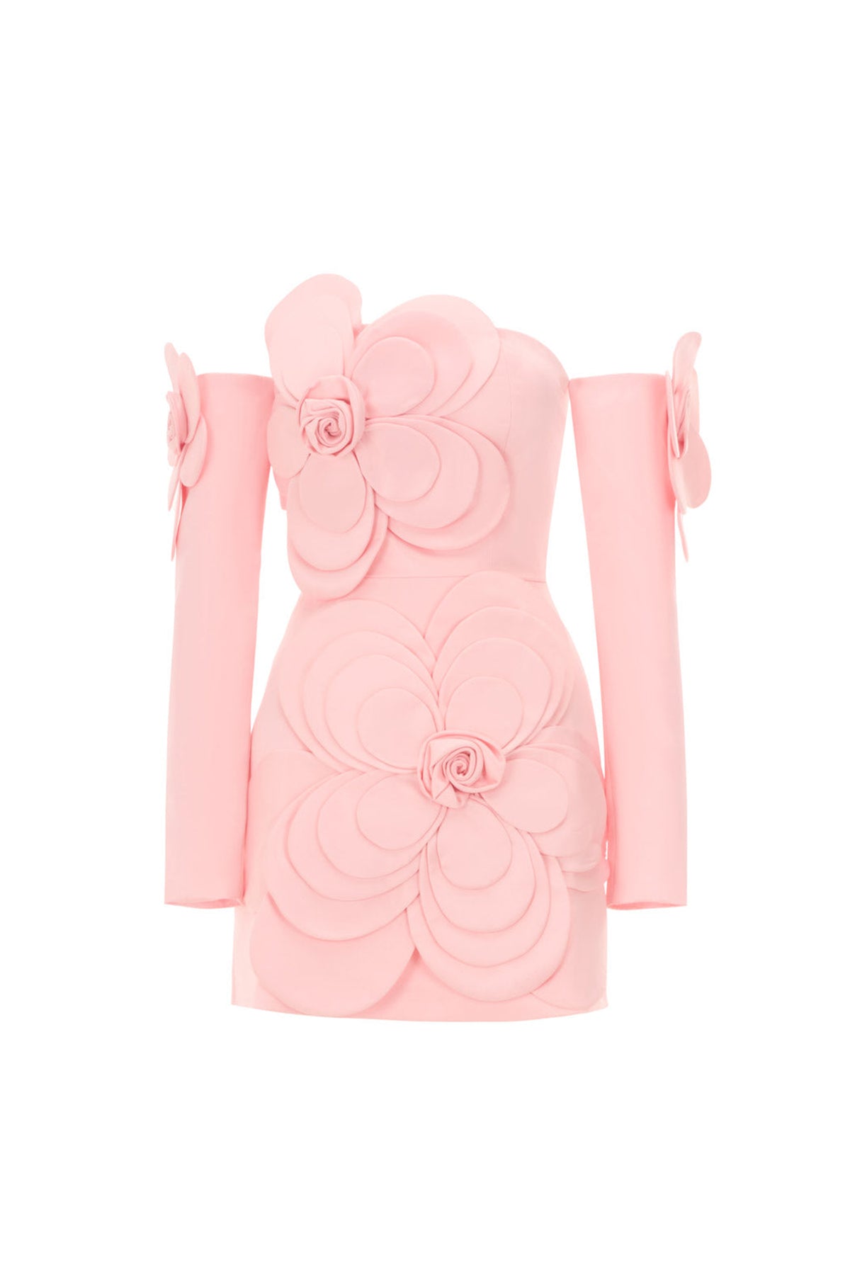 Amora A-line Cold Shoulder Sleeved Velvet Mini Dress
