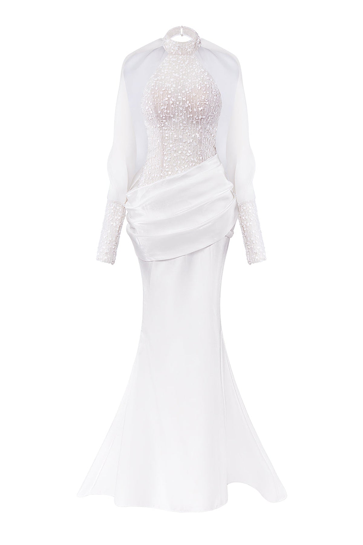 Elisora Mermaid Sequin Mesh Taffeta Floor Length Dress