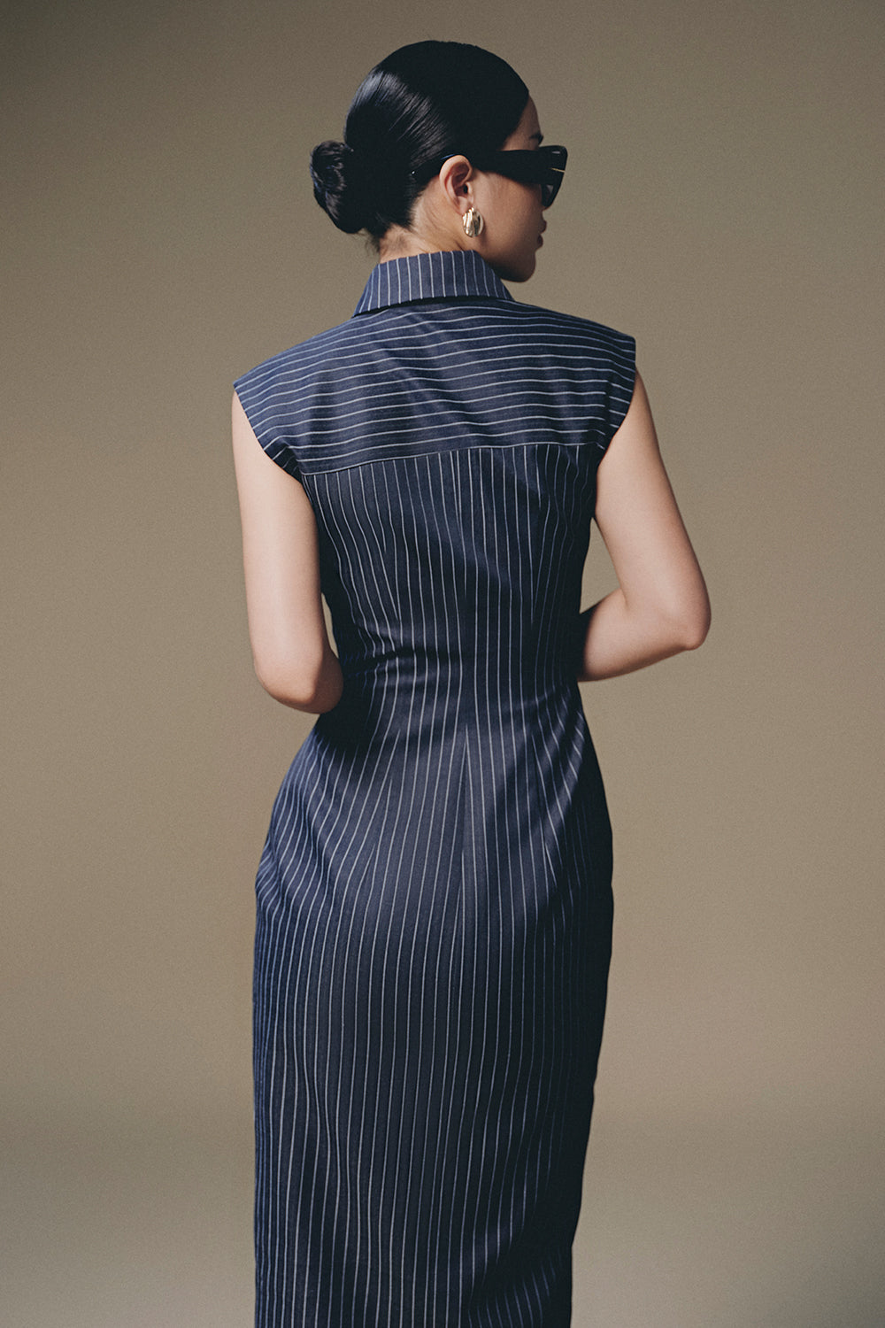 Marais Ruched Midi Dress