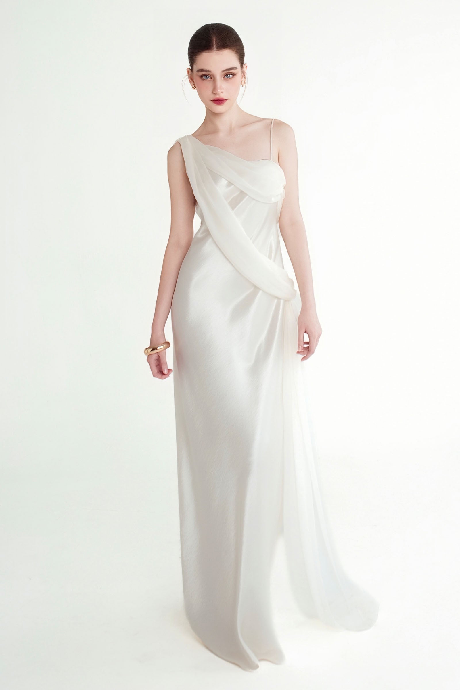 Elara Draped Maxi Dress