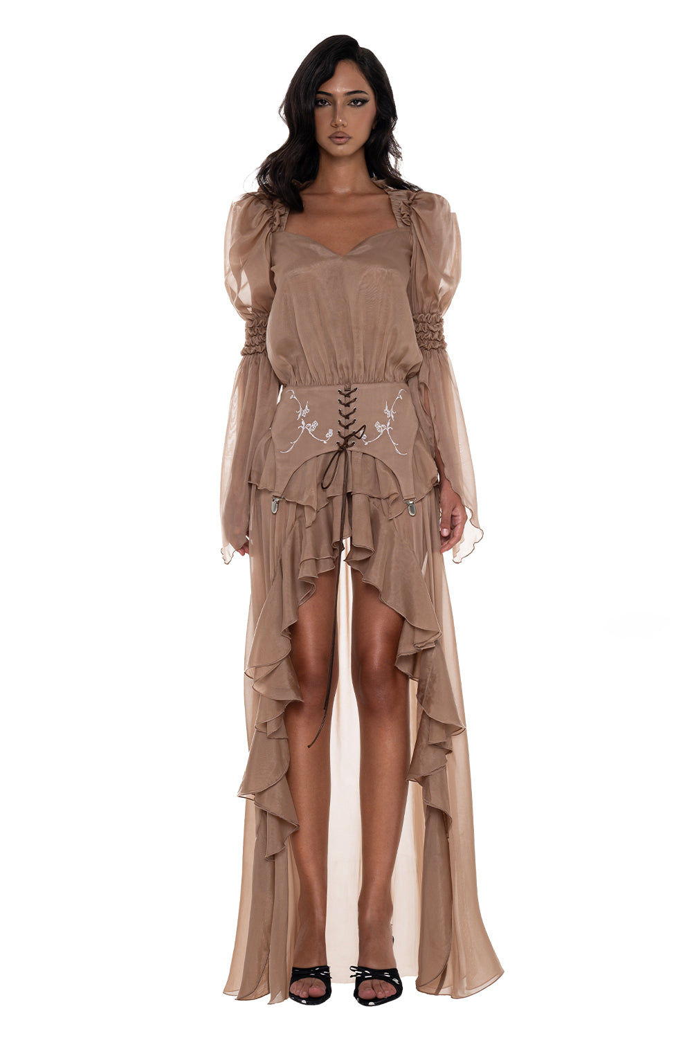 Francie Shirring Maxi Dress