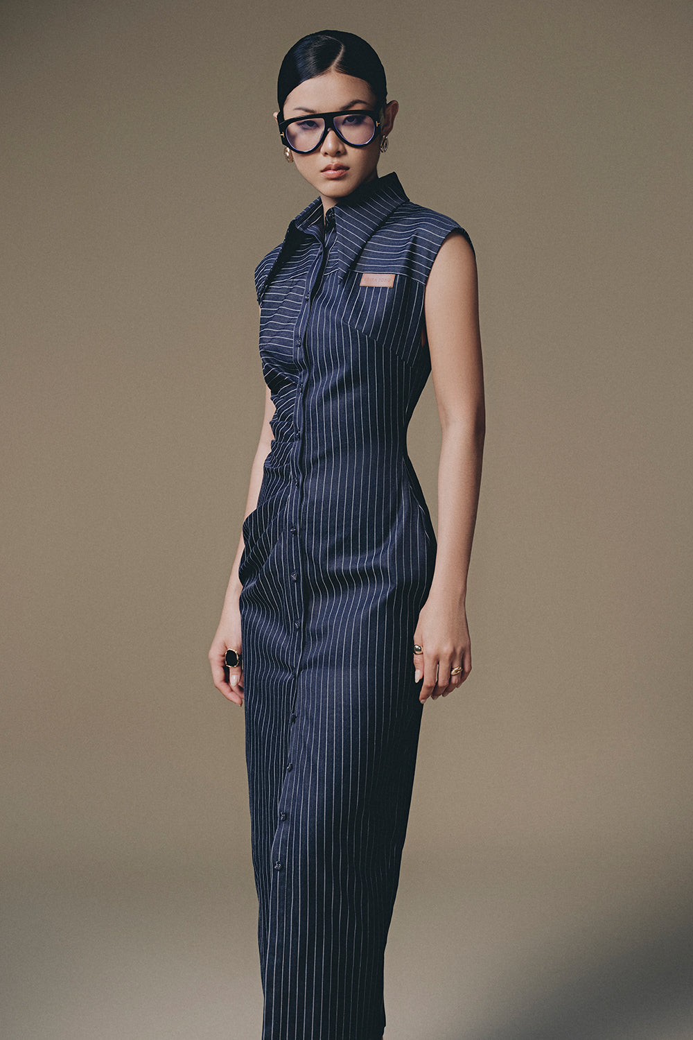 Marais Ruched Midi Dress
