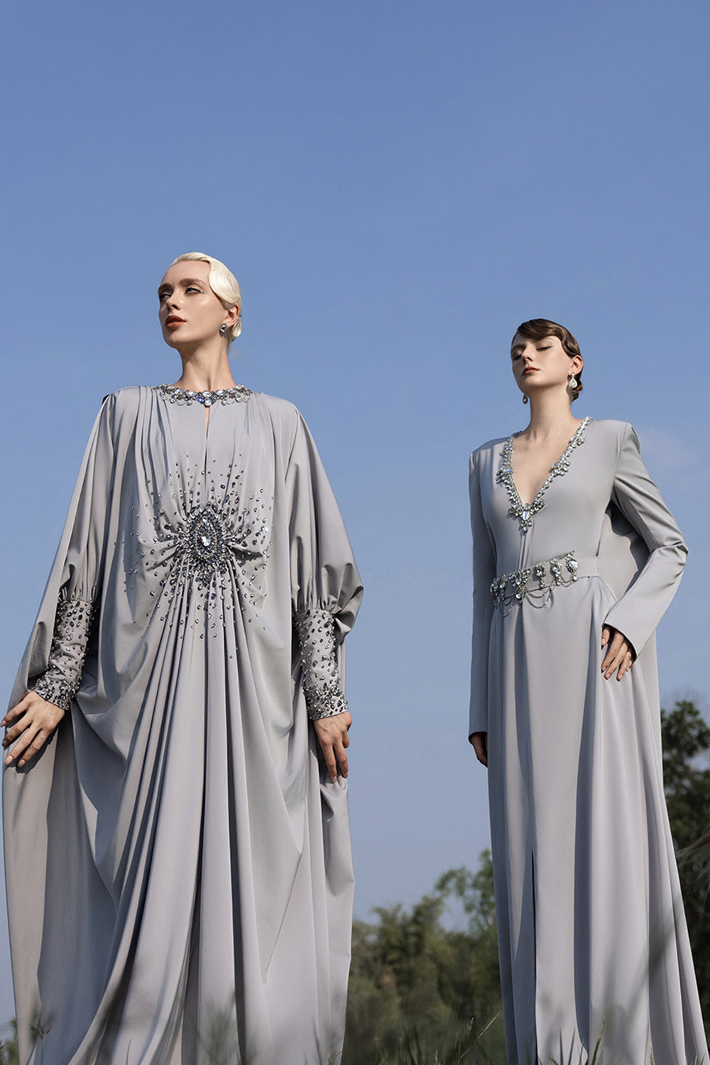 Razane Rhinestone Maxi Dress