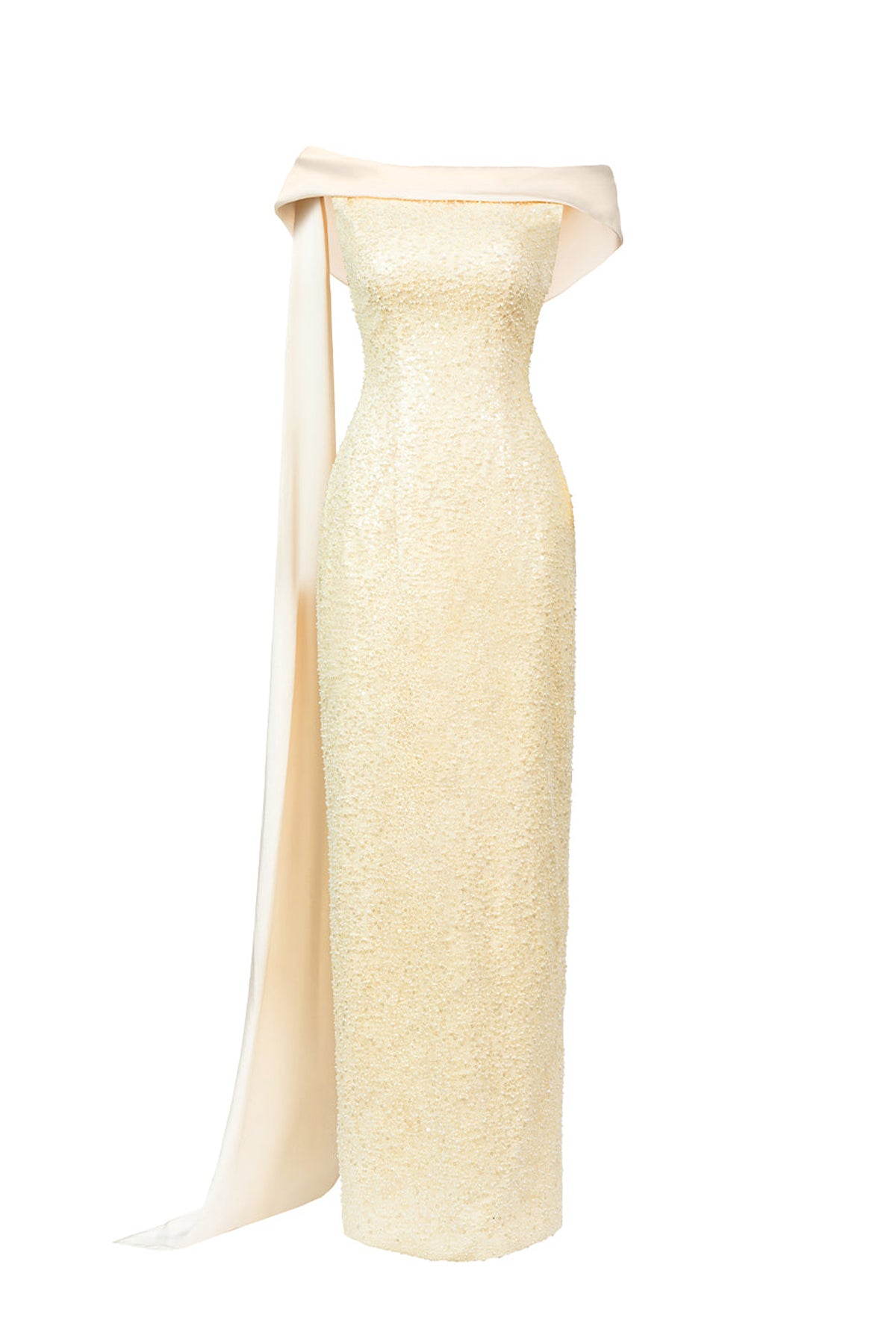 Aitana Sheath Open Back Polyester Maxi Dress