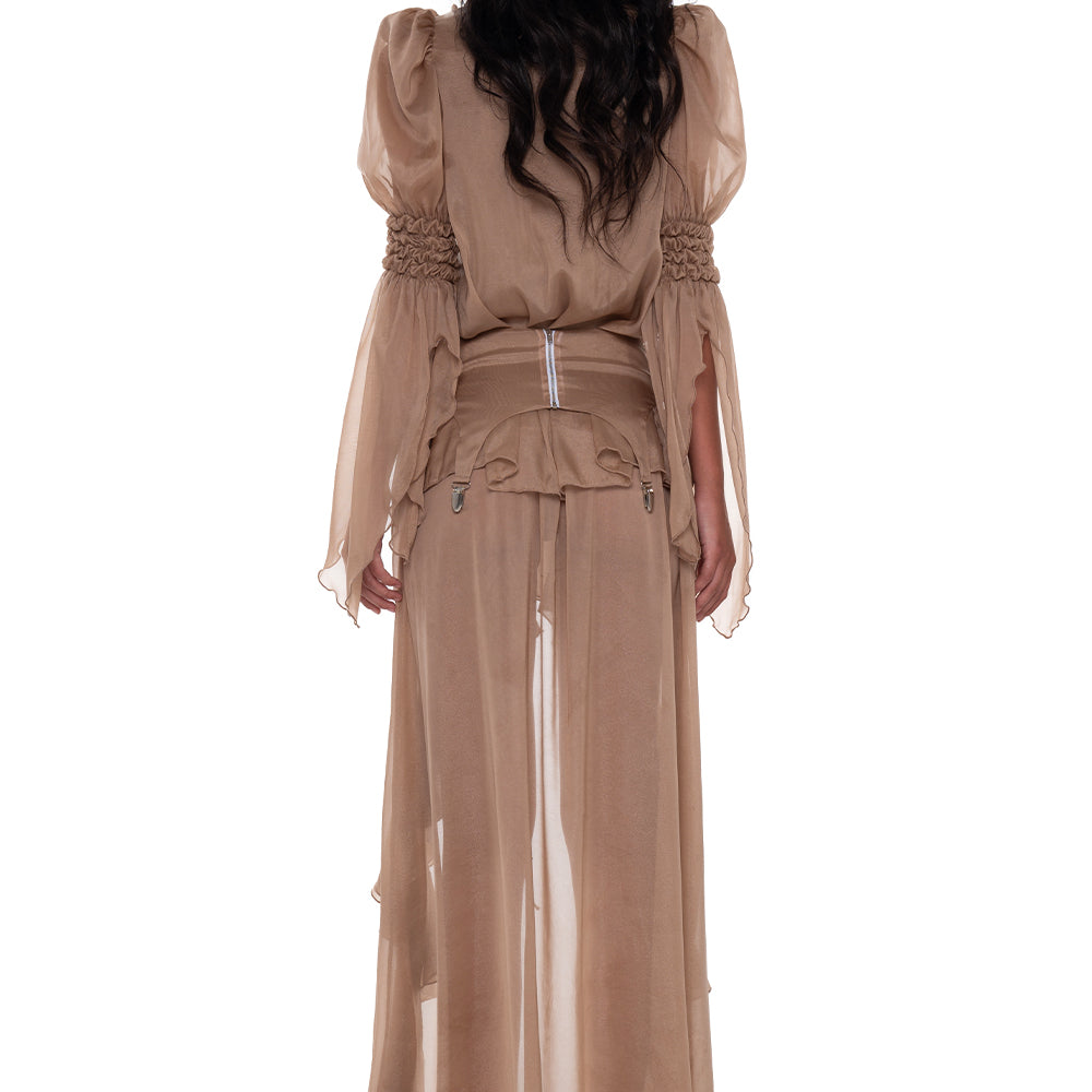Francie Shirring Maxi Dress
