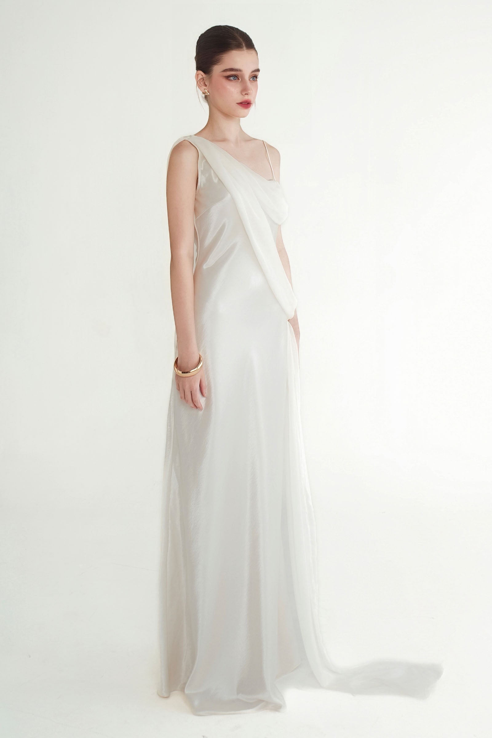 Elara Draped Maxi Dress