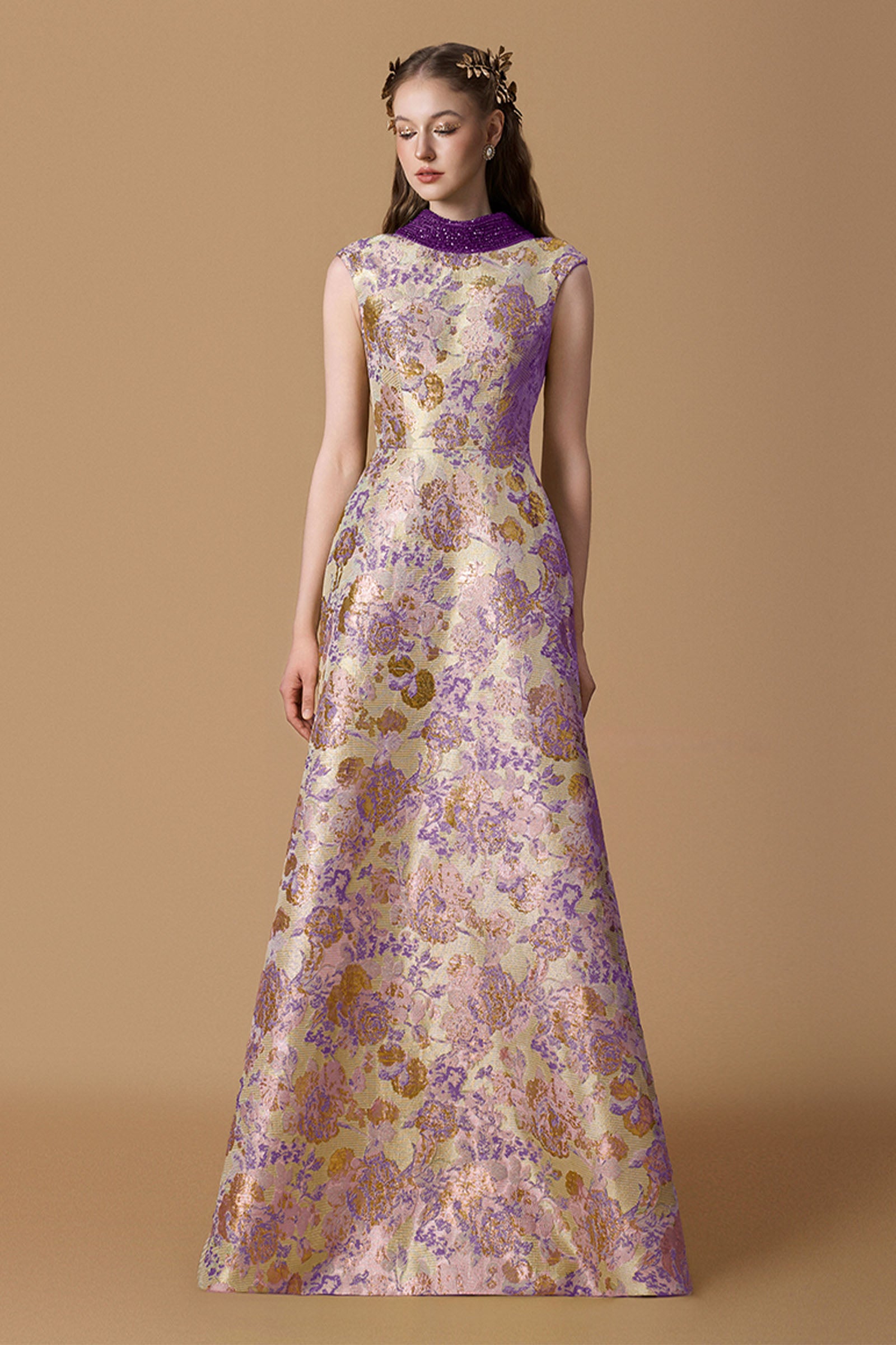 Aris Jacquard Maxi Dress