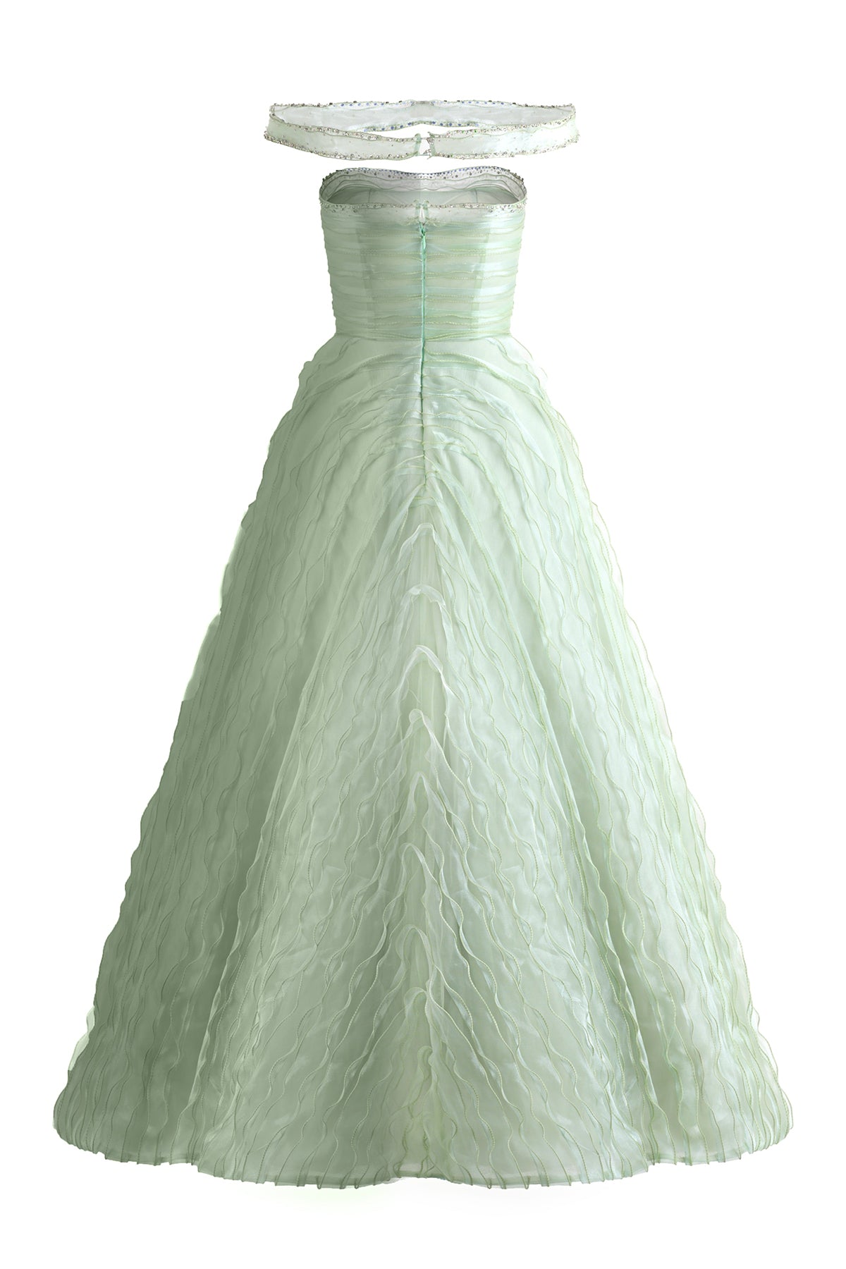 Ainsley Ball Gown Off-Shoulder Organza Maxi Dress