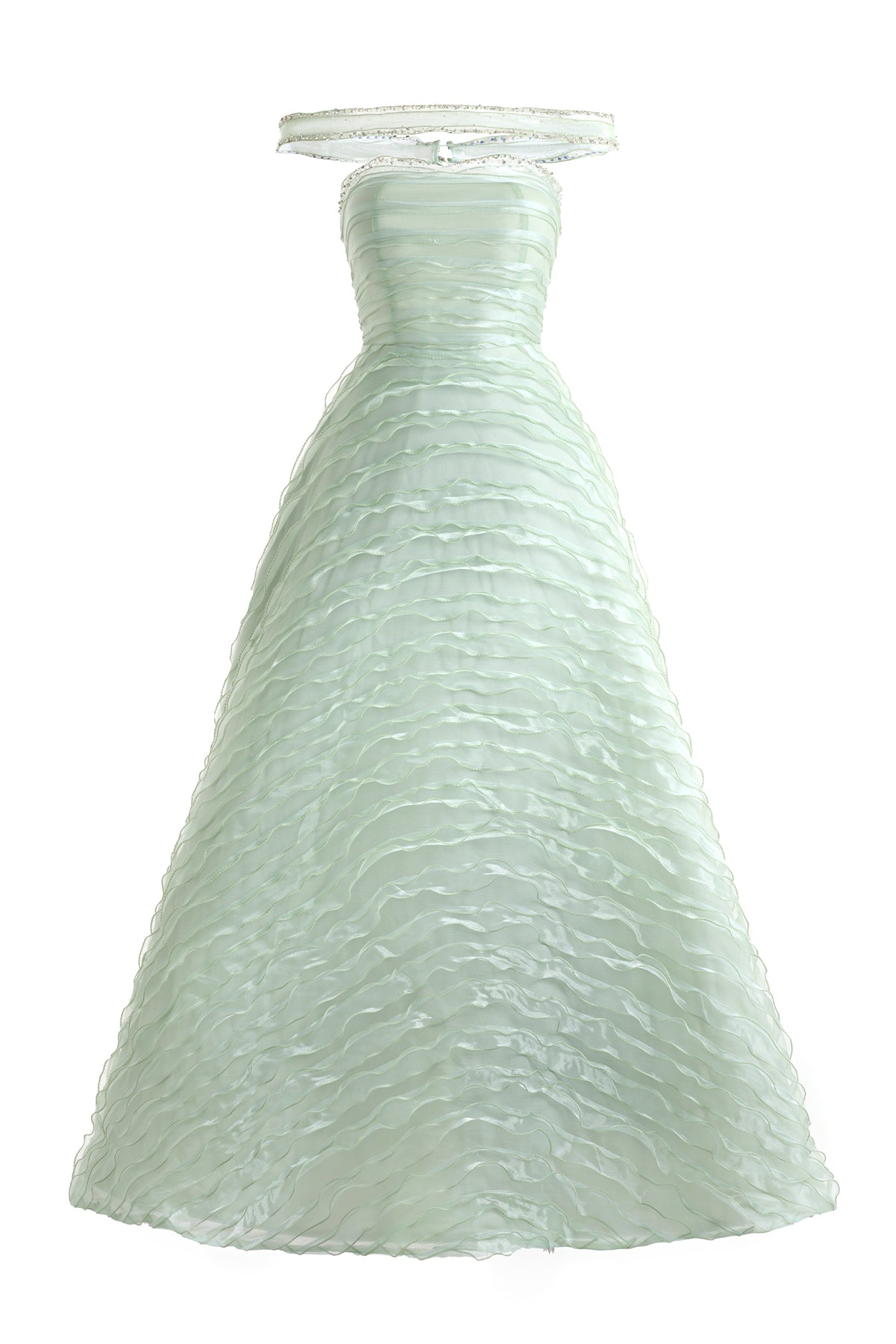 Ainsley Ball Gown Off-Shoulder Organza Maxi Dress