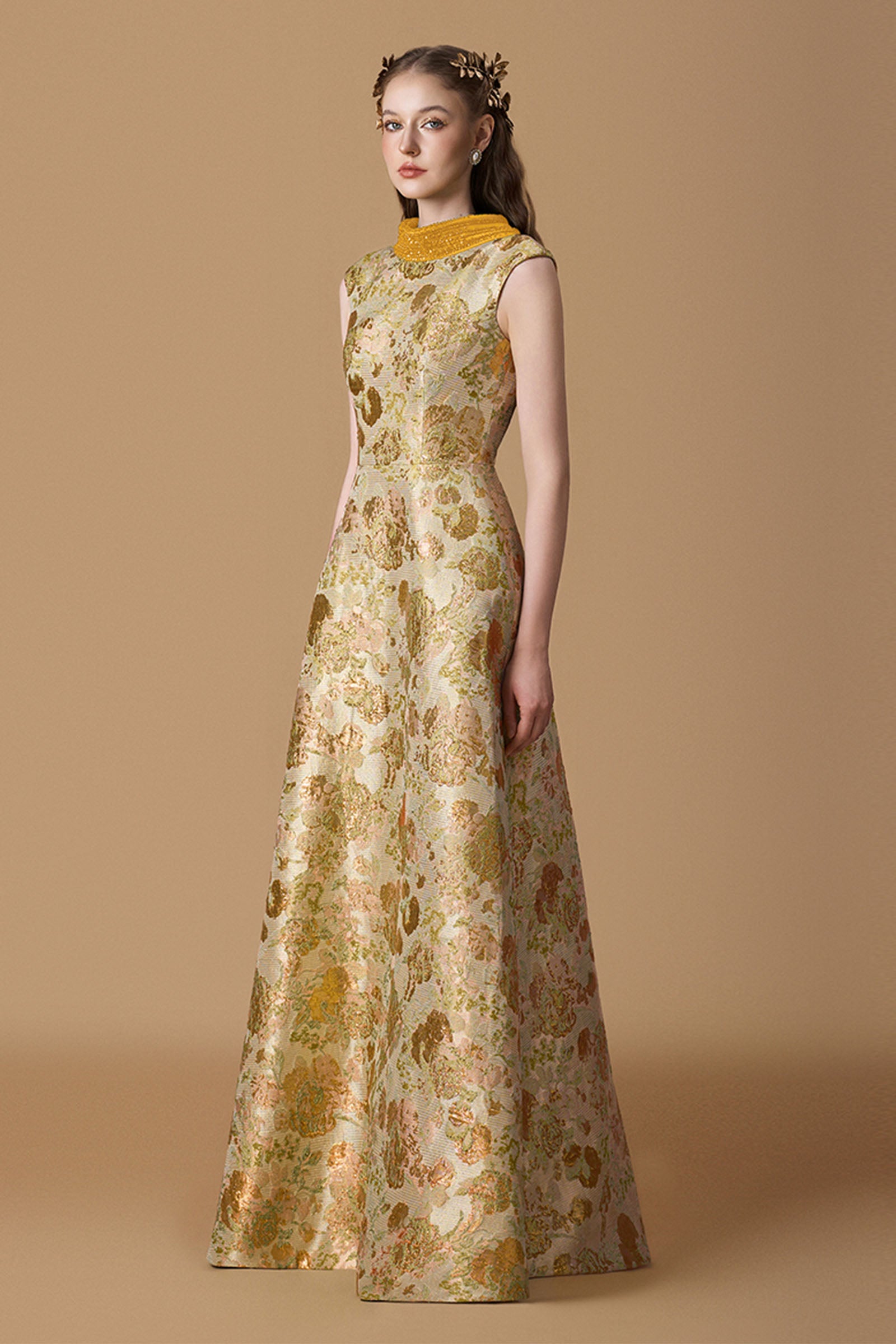 Aris Jacquard Maxi Dress