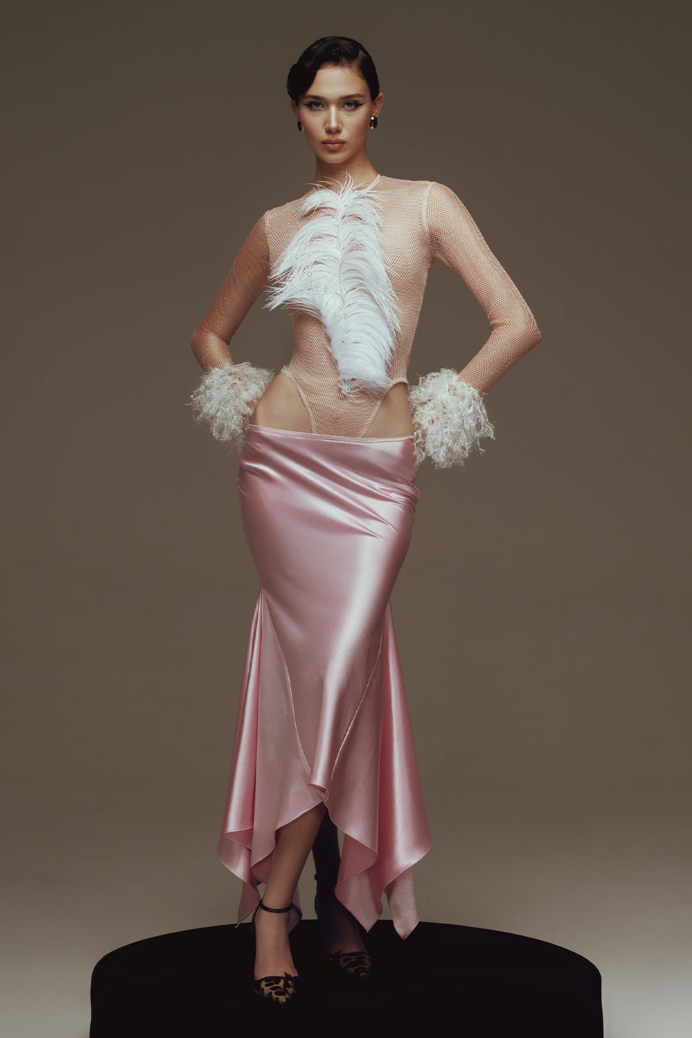 Lorelei Asymmetric Satin Skirt