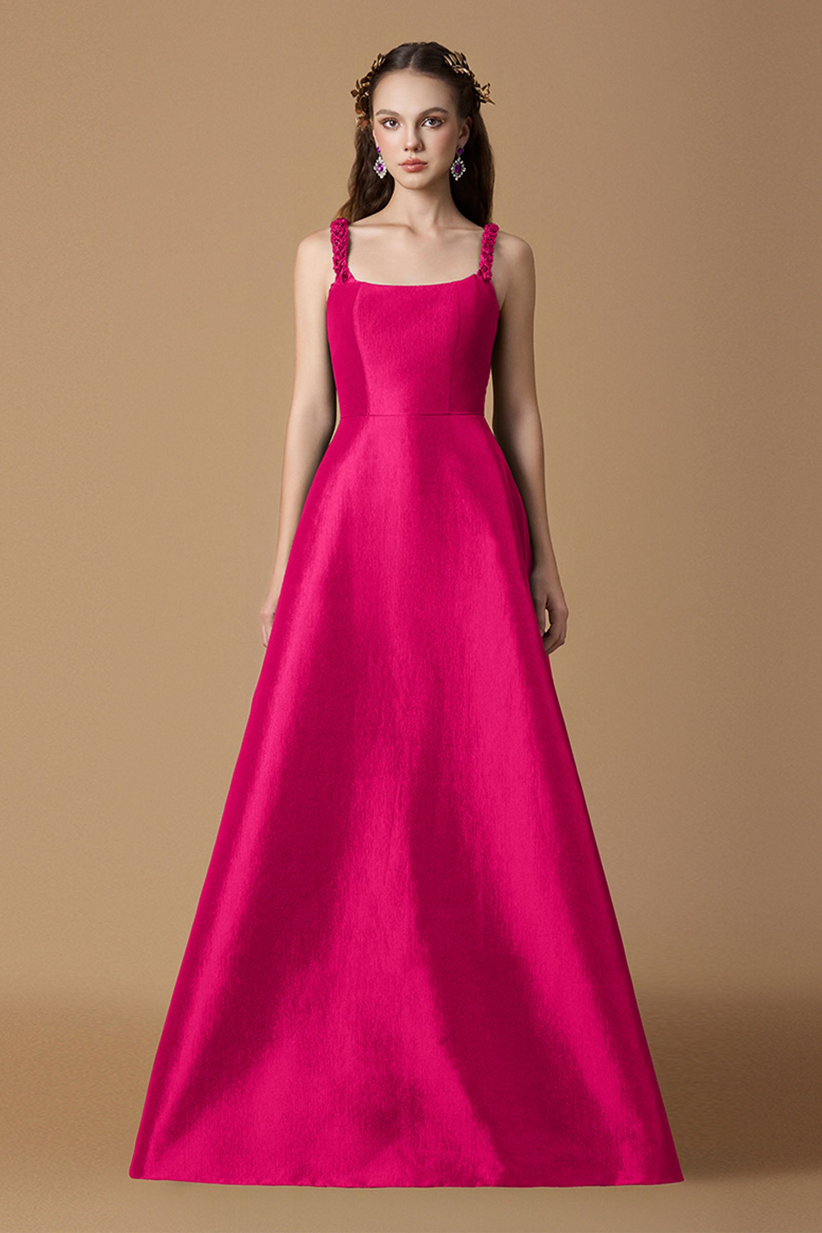 Ysolde Square Neck Maxi Dress