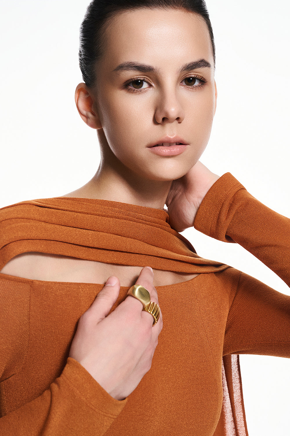 Majesta Off-Shoulder Gathering Maxi Dress