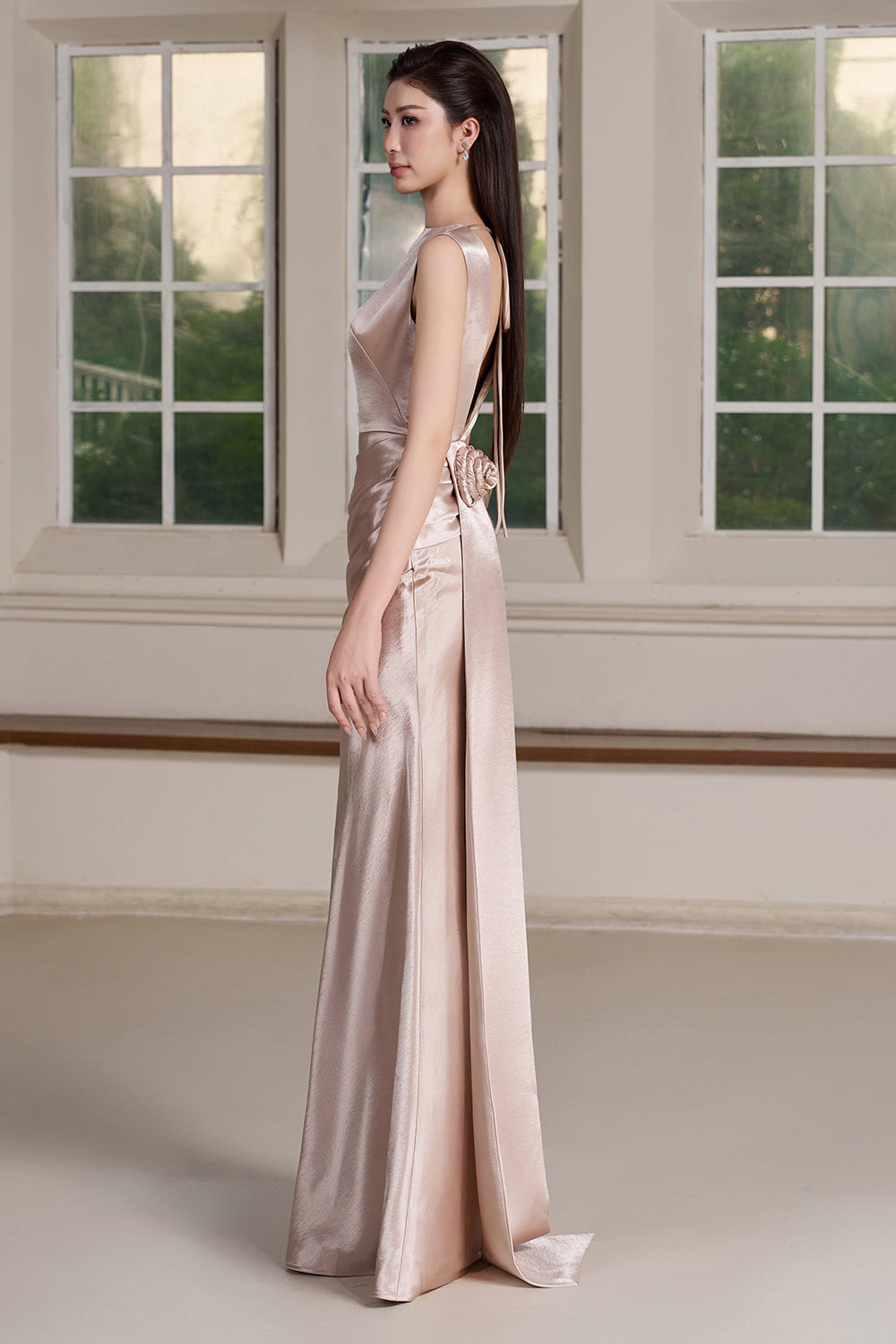 Lux Draped Maxi Dress