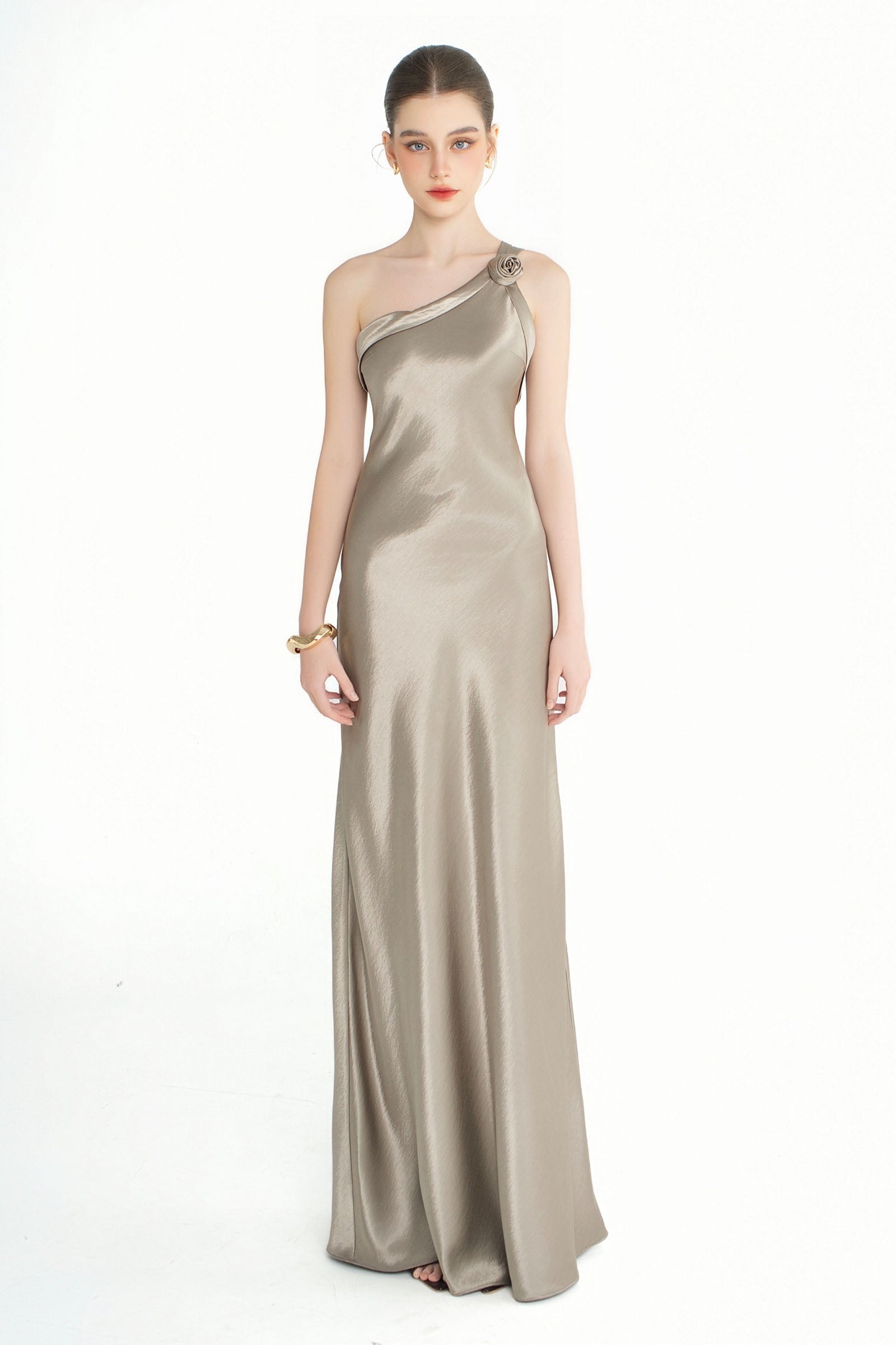 Floraine One Shoulder Maxi Dress