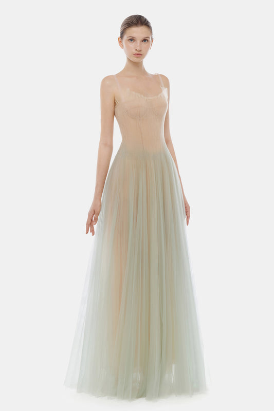 Celestine Sweetheart Gathering Maxi Dress