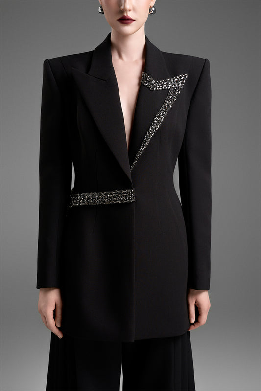 Seraphina V-Neck Bead Blazer