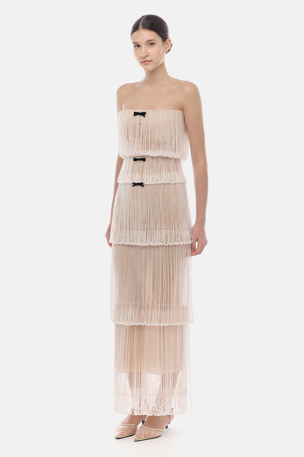 Elara Fringe Maxi Dress