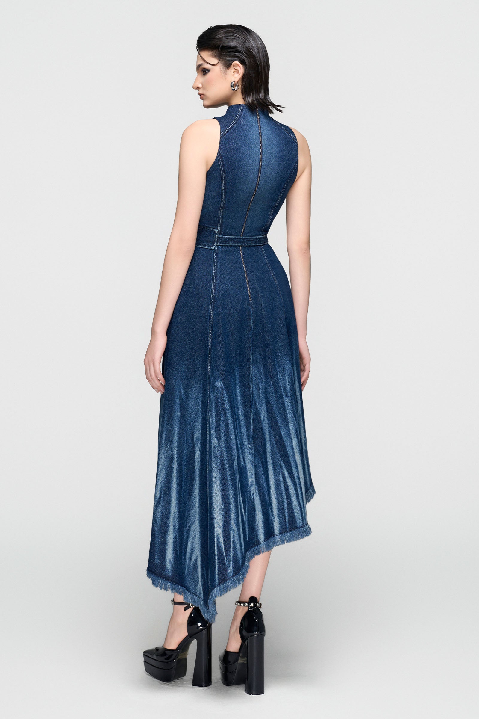 Vesper Asymmetric Midi Dress