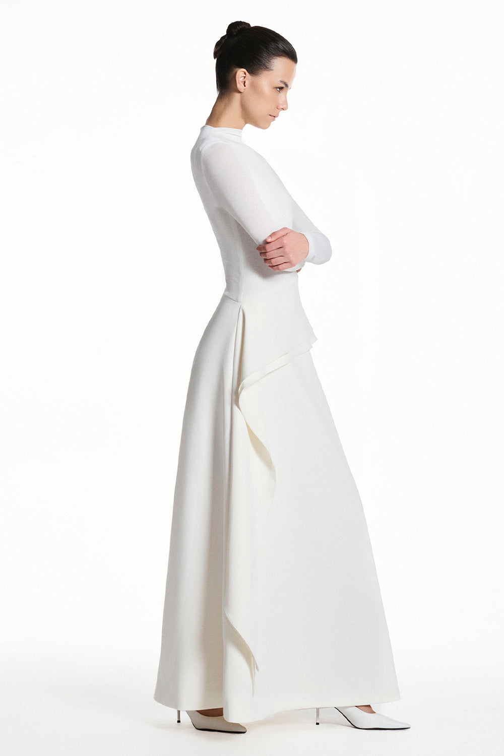 Selin High Neck Draped Maxi Dress