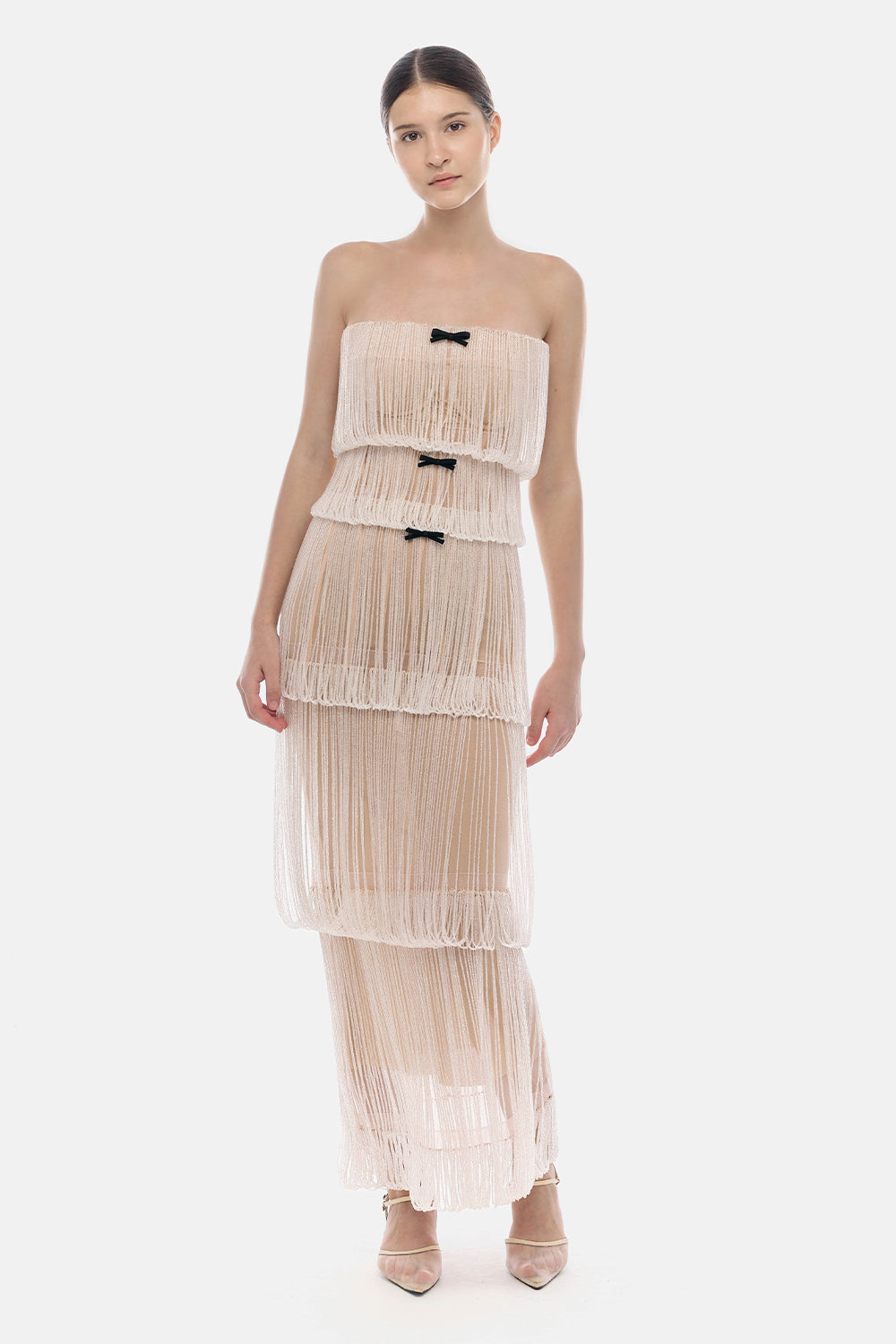 Elara Fringe Maxi Dress