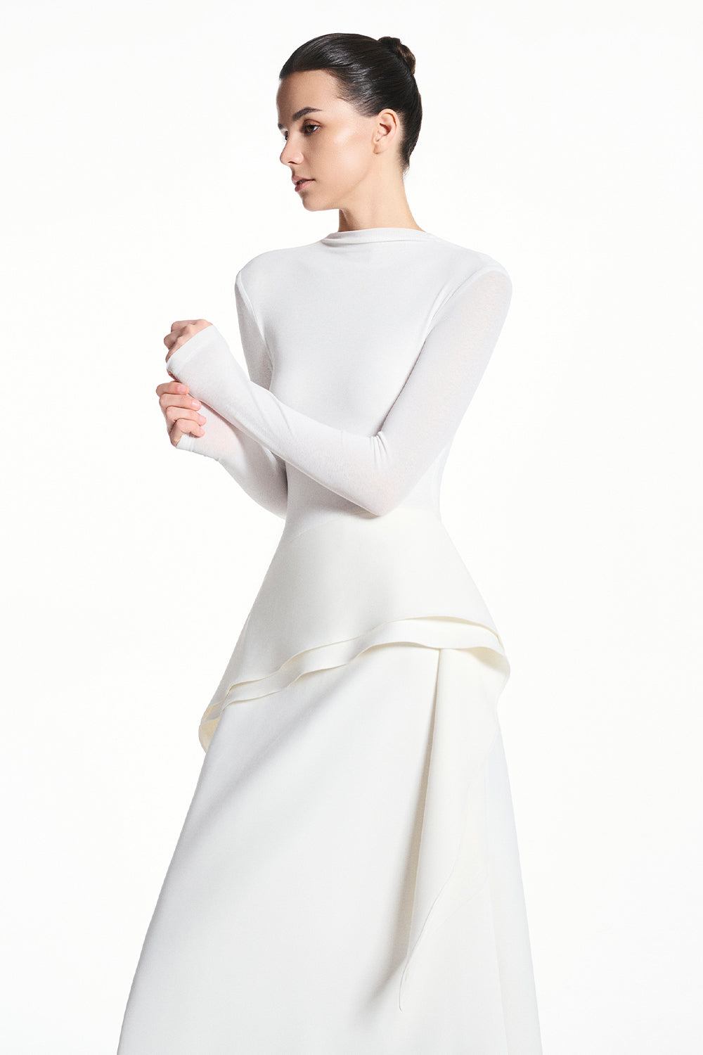 Selin High Neck Draped Maxi Dress