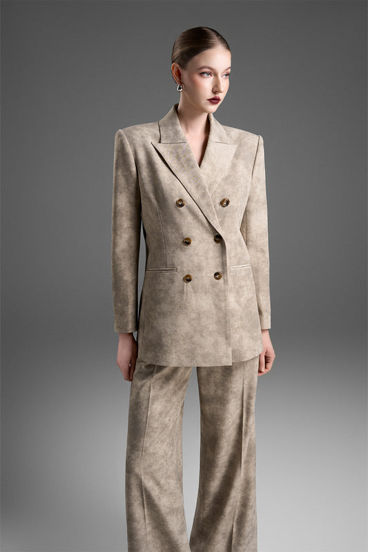 Lilia Straight Tweed Pants