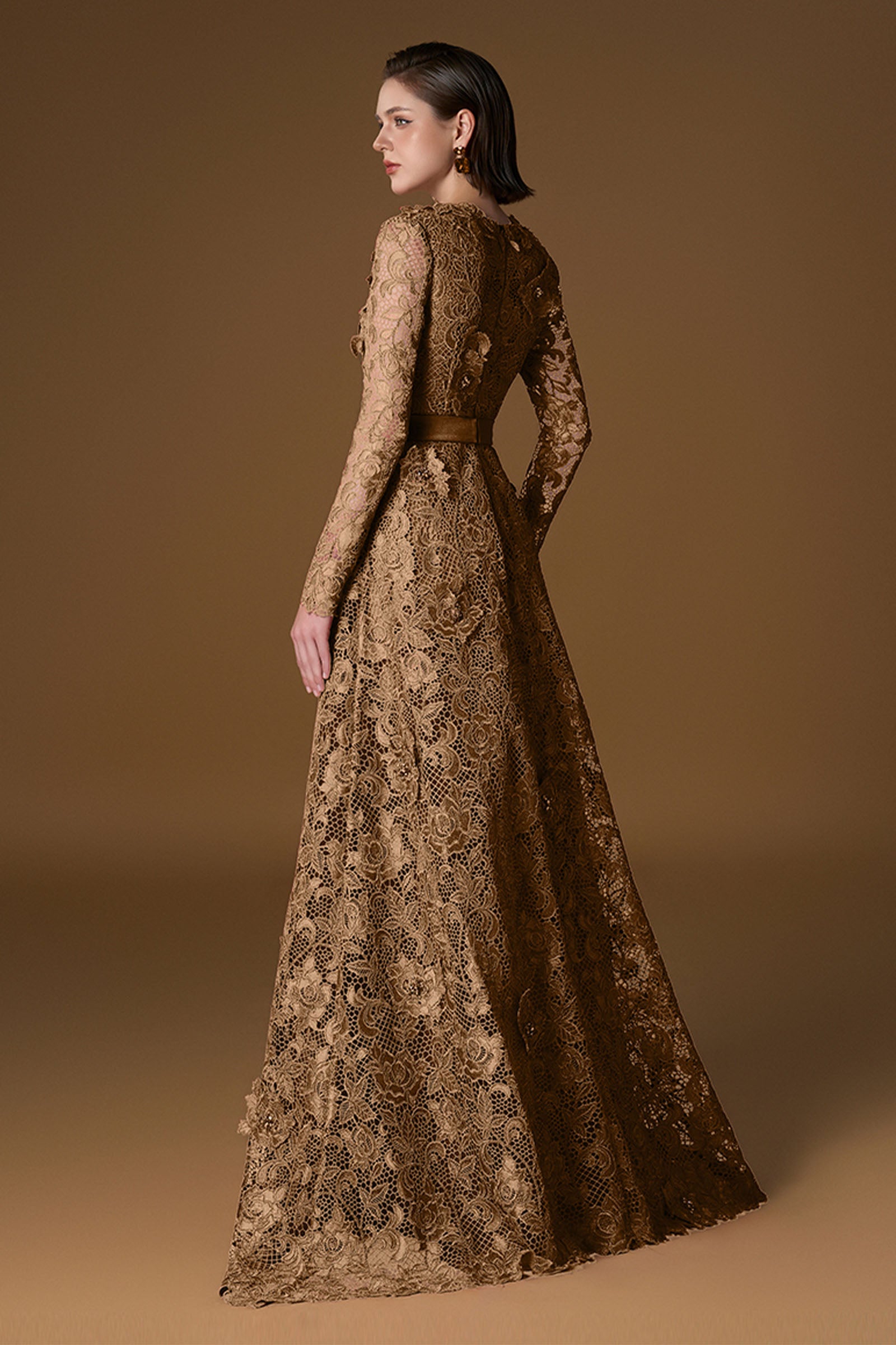 Evara Trapeze Neck Maxi Dress