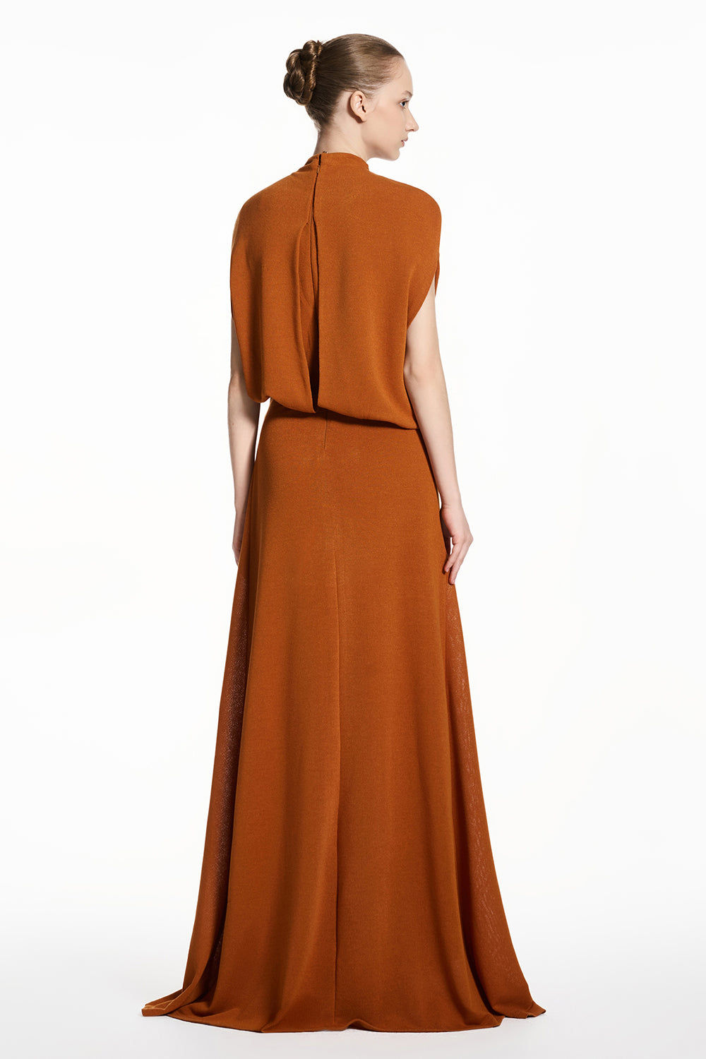 Lunae High Neck Draped Maxi Dress
