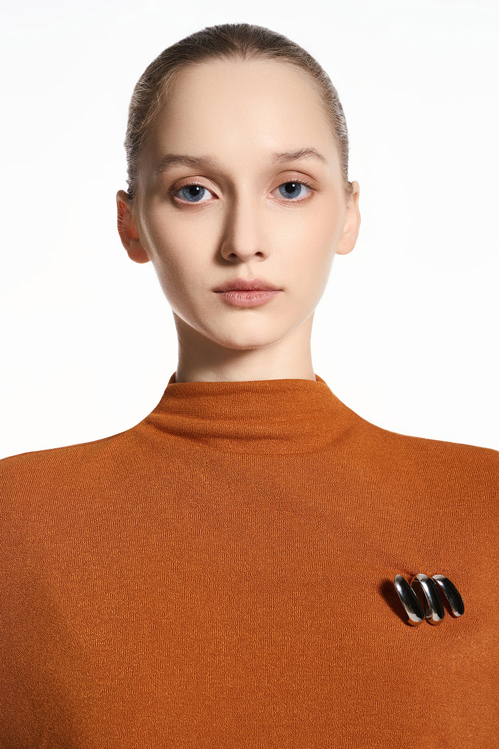 Lunae High Neck Draped Maxi Dress