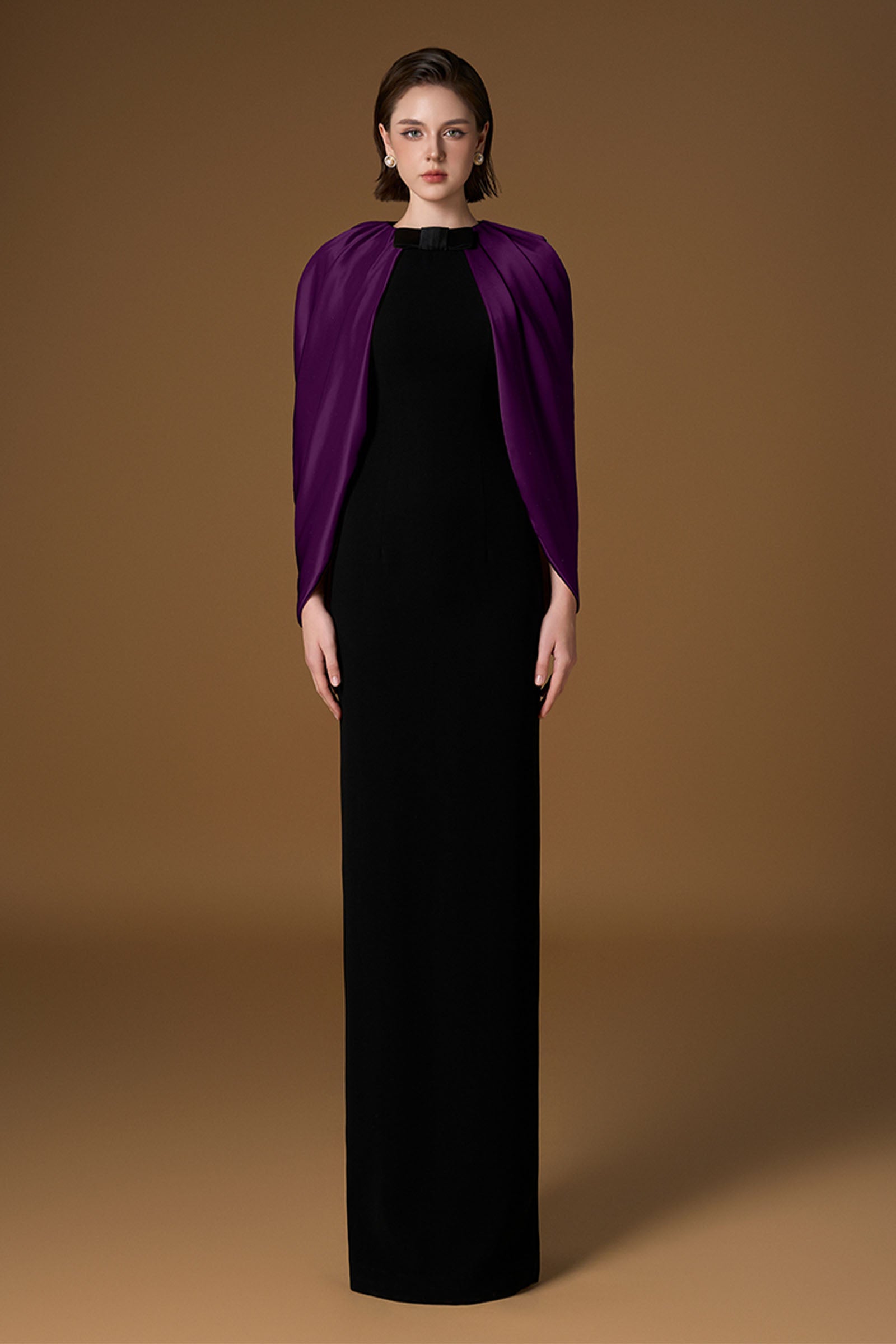 Orise Cape Sleeve Maxi Dress