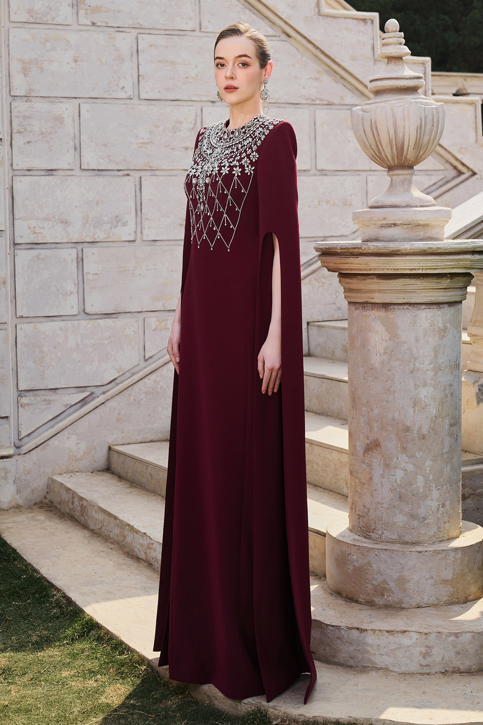 Leilani Cape Sleeve Maxi Dress