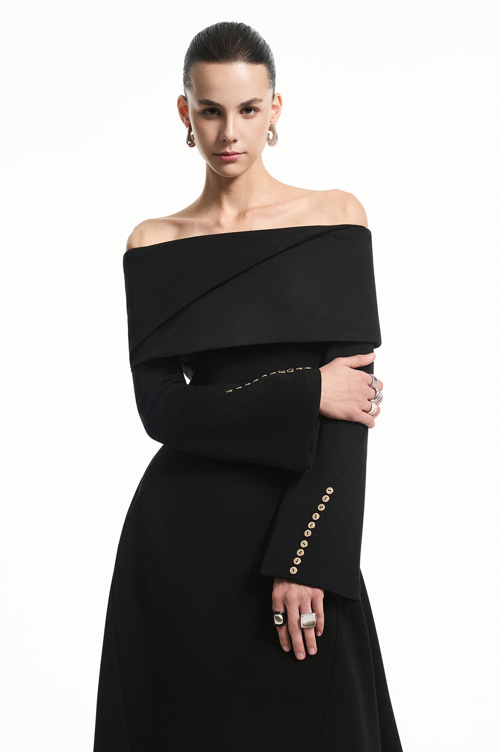 misa off shoulder dress MISA Los Angeles Off the Shoulder