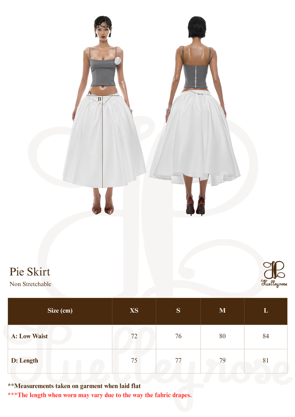 Pie A-line Button Skirt