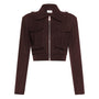 Thalior Collared Leather Jacket