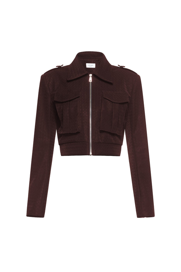 Thalior Collared Leather Jacket