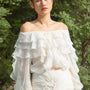 Gardenia Blouson Off-Shoulder Organza Voile Mini Set