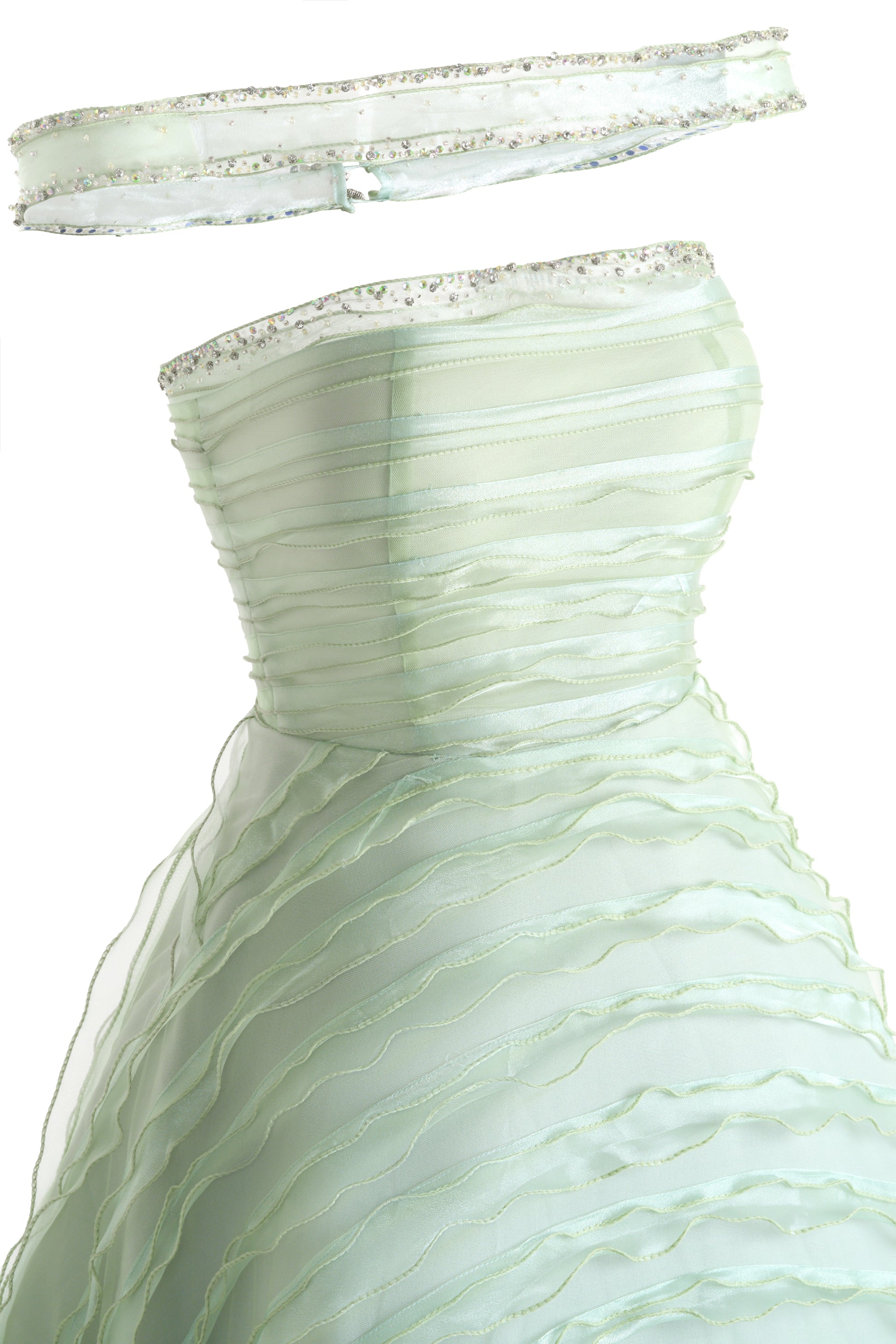 Ainsley Ball Gown Off-Shoulder Organza Maxi Dress