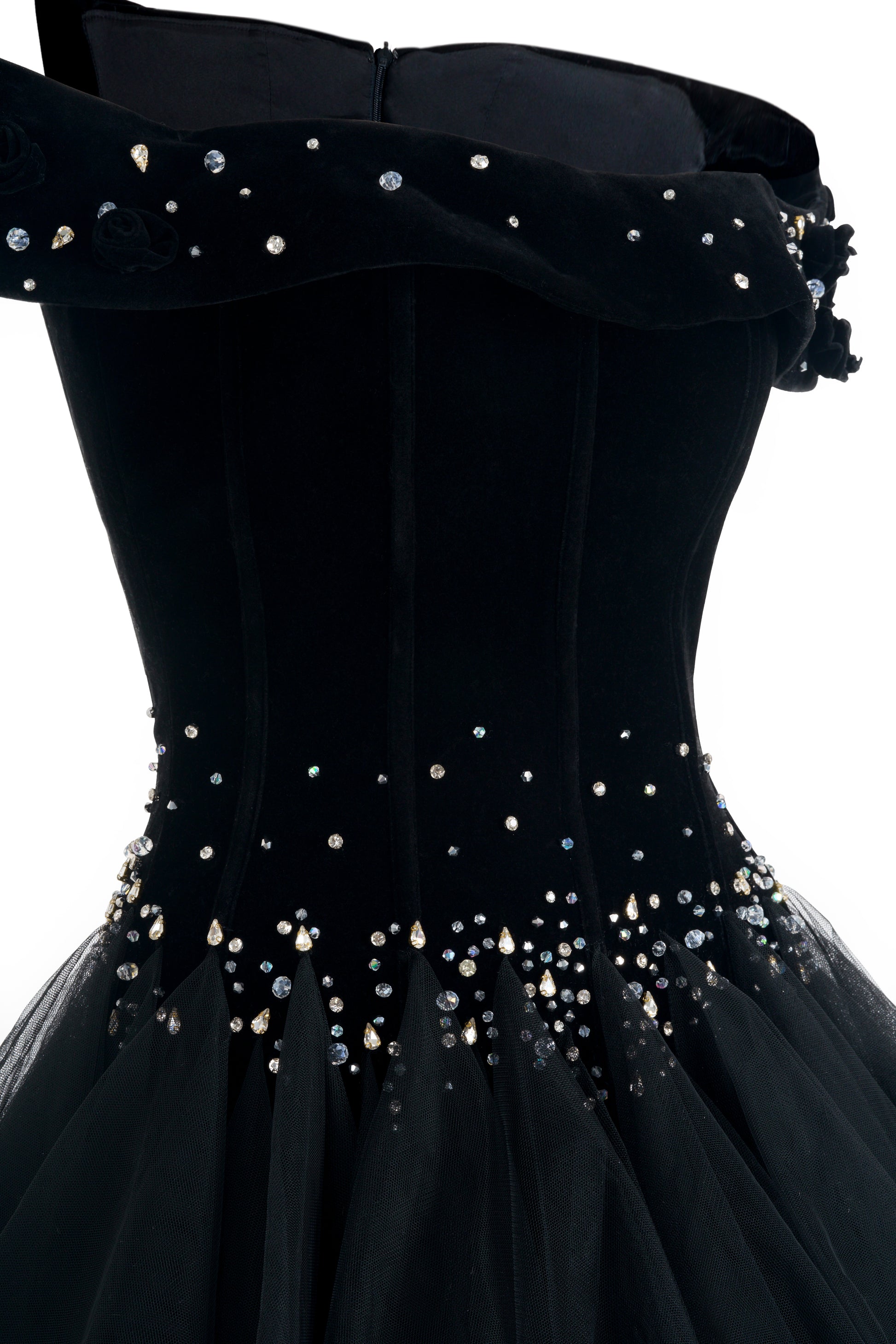 Paige Layered Off-Shoulder Organza Maxi Dress