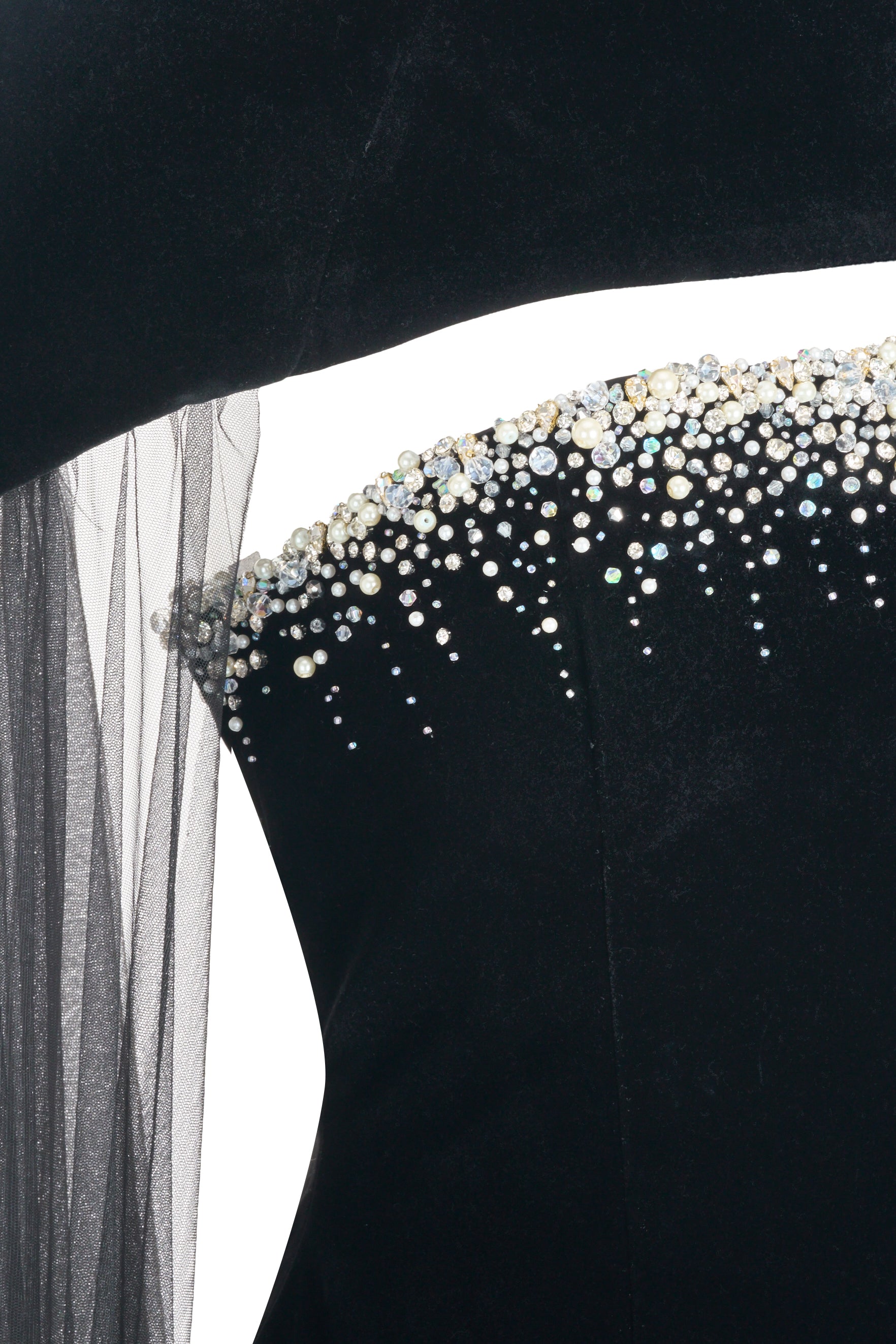 Paisleigh Sheath Cape Shoulder Velvet Maxi Set