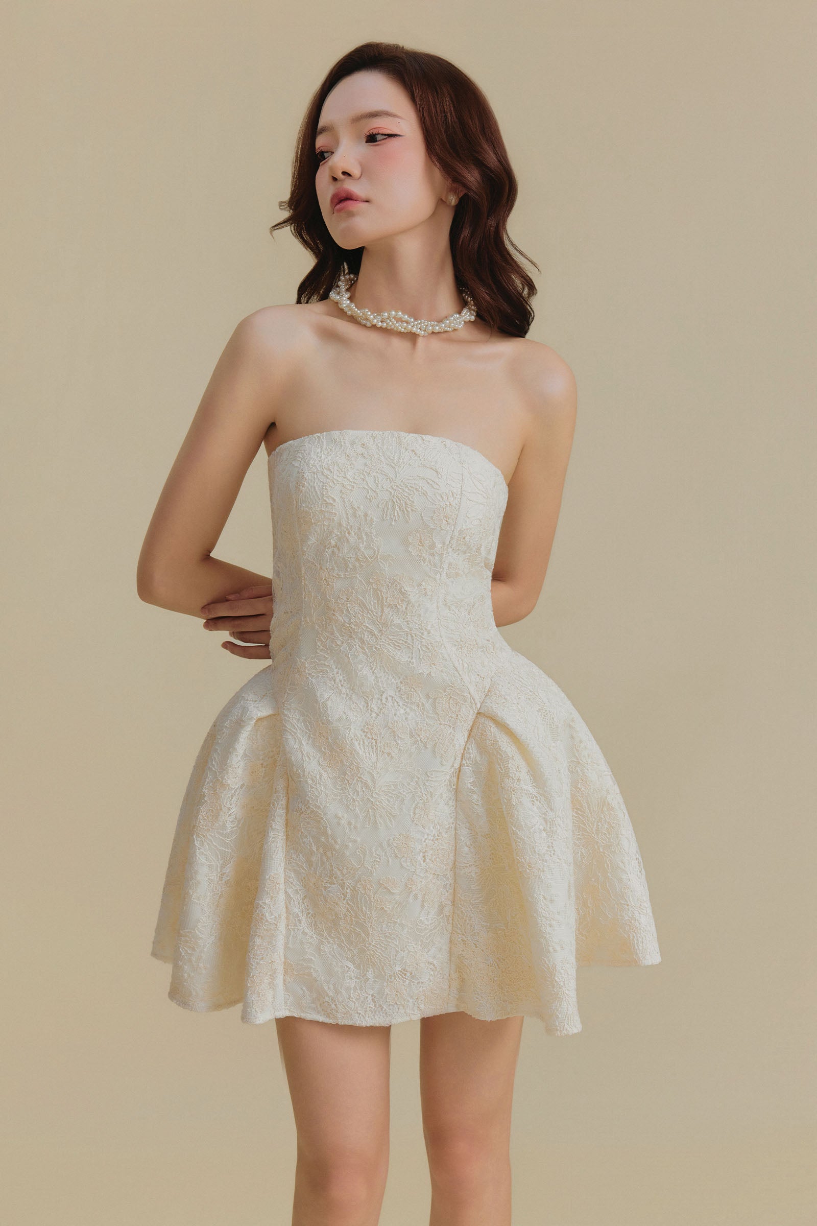 Joyce Straight Across Mini Dress