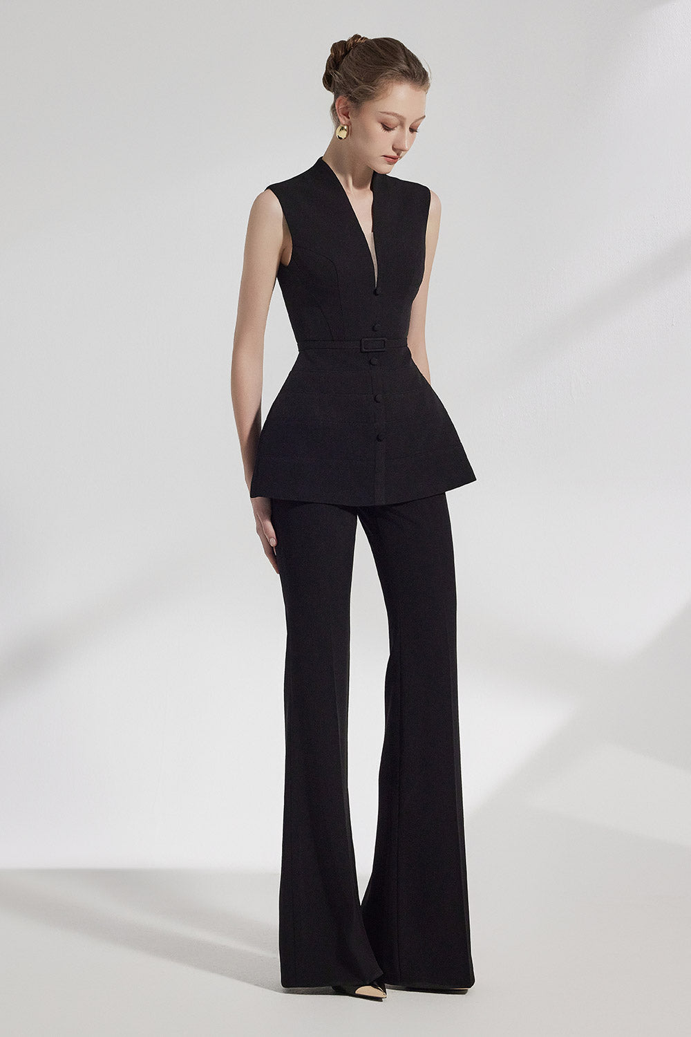 Vanta Flared Side Pocket Kate Floor Length Pants