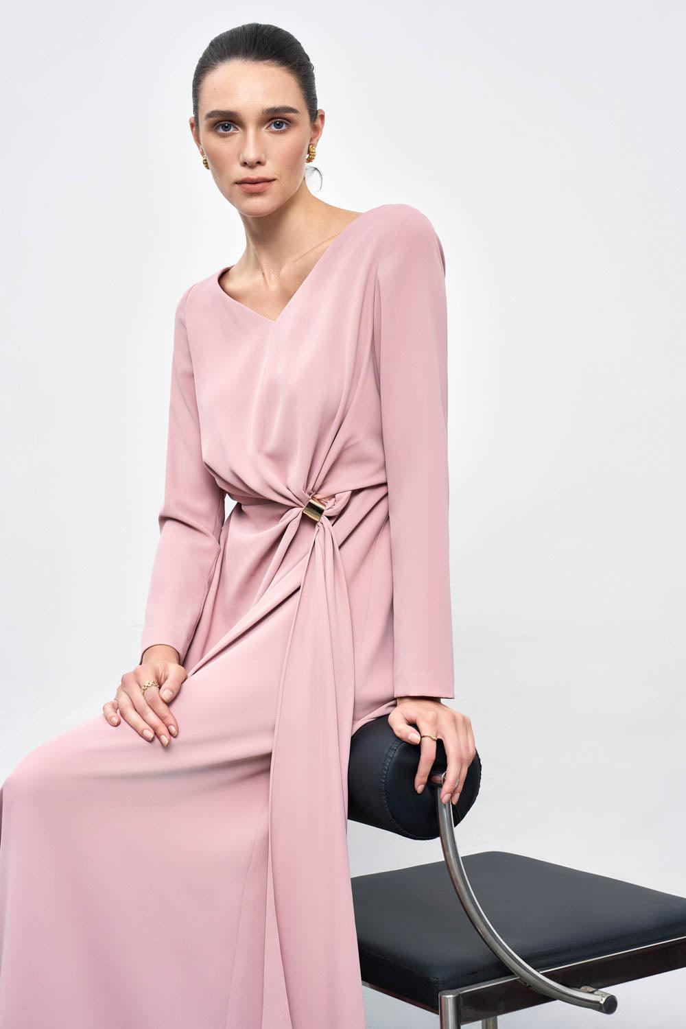 Belle Sarong Long Sleeved Cotton Silk Ankle Length Dress