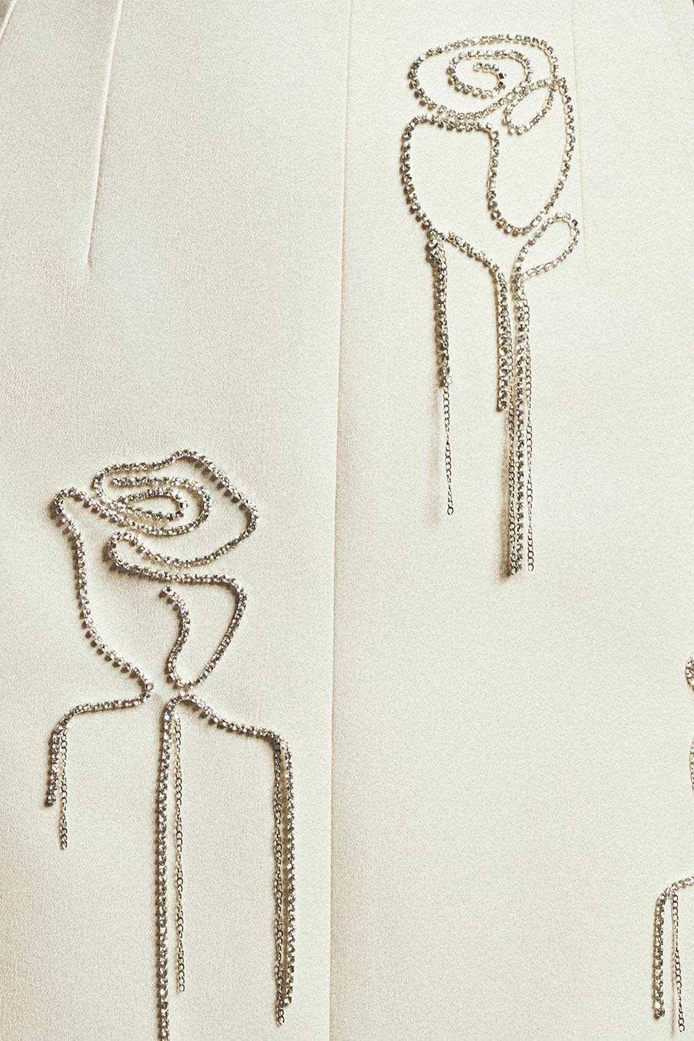 Grayson Sheath Floral Polyester Midi Skirt