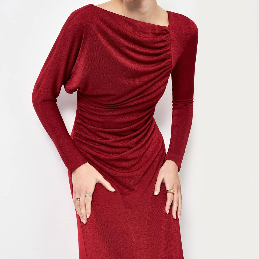 Daphne A-line Gathered Spandex Floor Length Dress