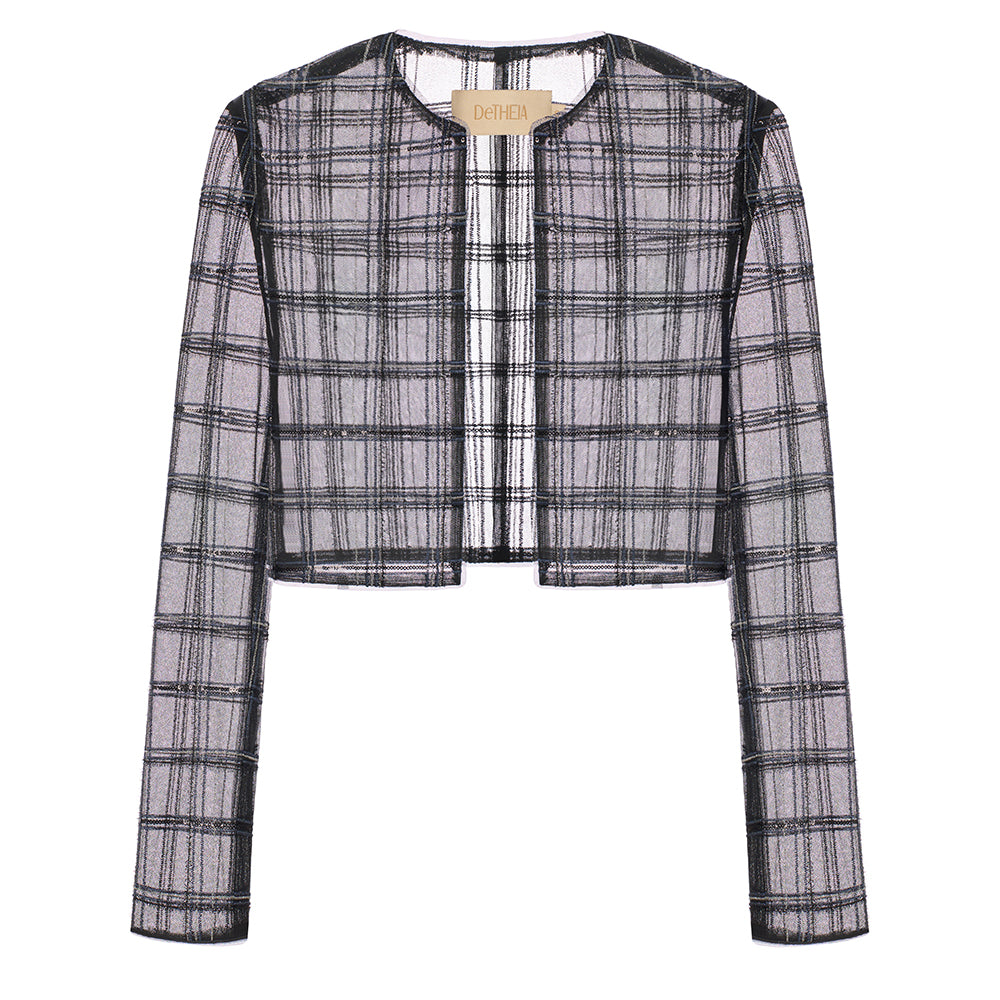 Inés Cropped Long Sleeved Tulle Jacket
