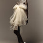 Helga Bodycon Open Shoulder Organza Voile Mini Dress