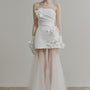 Jesse Strapless See-Through Duchess Satin Floor Length Dress