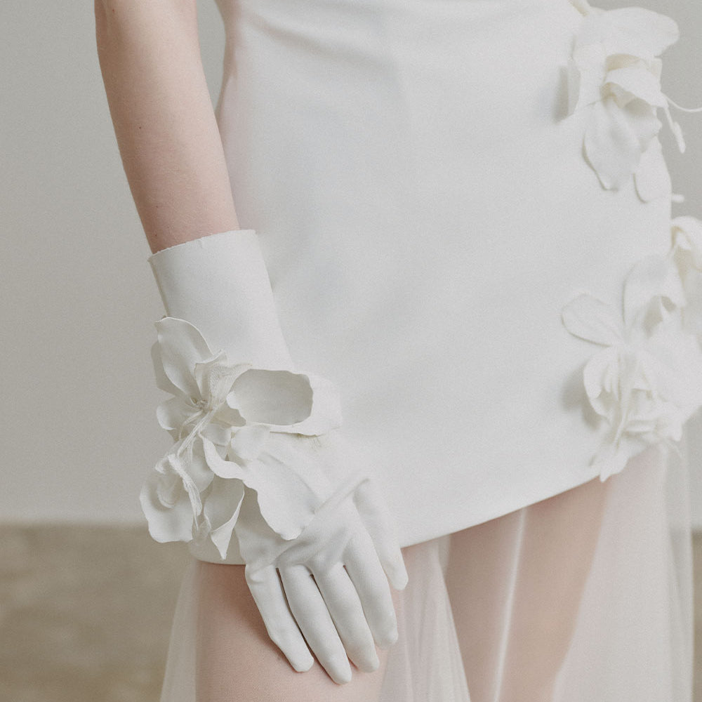 Jesse Flower Applique Gloves
