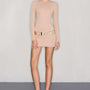 Dejesus Bodycon Long Sleeved Elastic Spandex Mini Dress